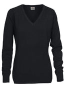 PRINTER Forehand Lady knitted v-neck BLACK - Suomen Brodeeraus
