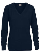 PRINTER Forehand Lady knitted v-neck NAVY - Suomen Brodeeraus