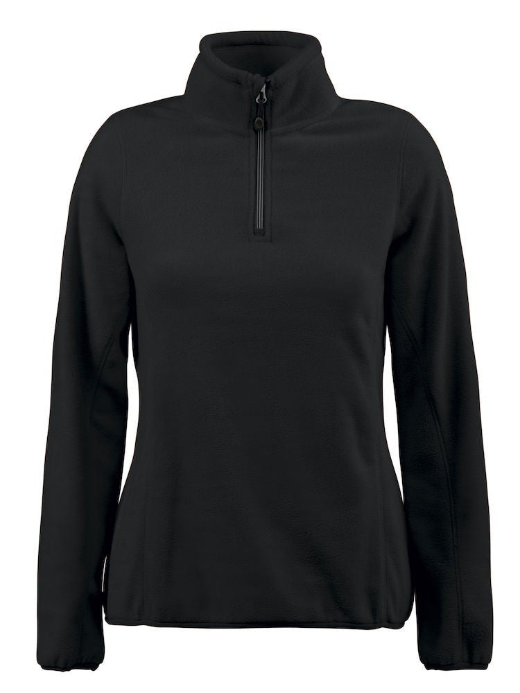 PRINTER FRONTFLIP LADY FLEECE 1/2 ZIP Black - Suomen Brodeeraus