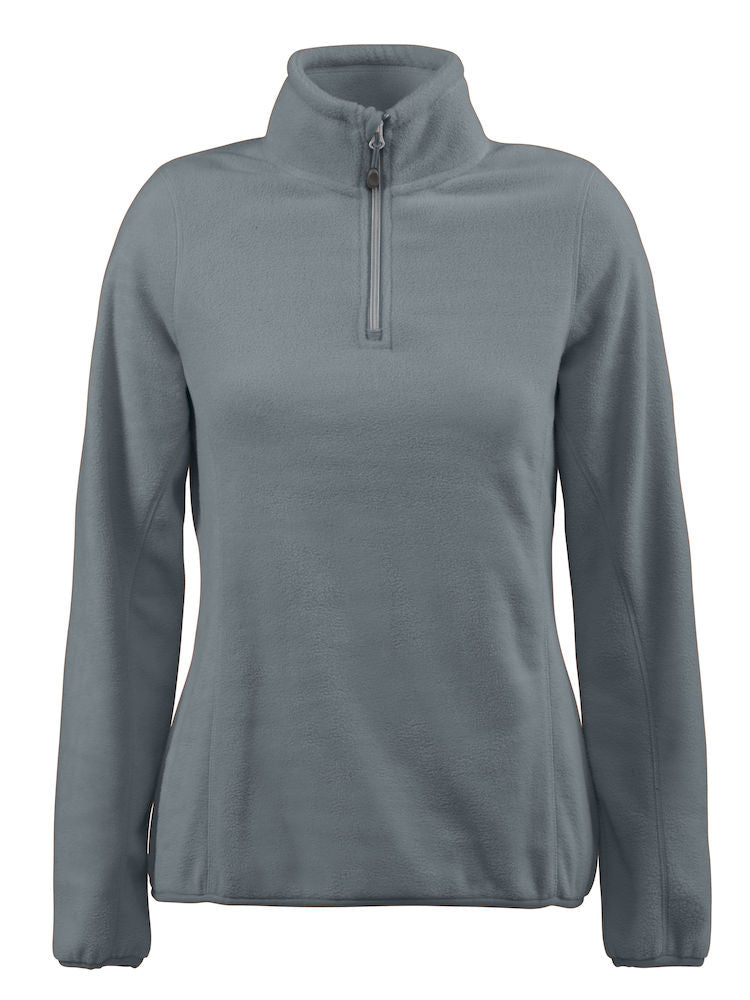 PRINTER FRONTFLIP LADY FLEECE 1/2 ZIP Metal Grey - Suomen Brodeeraus