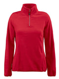 PRINTER FRONTFLIP LADY FLEECE 1/2 ZIP Red - Suomen Brodeeraus