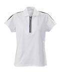 PRINTER HURDLES LADIES POLO WHITE - Suomen Brodeeraus