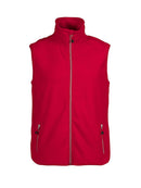 PRINTER SIDEFLIP FLEECE VEST Red - Suomen Brodeeraus