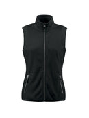 PRINTER SIDEFLIP LADY FLEECE VEST Black - Suomen Brodeeraus