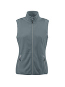 PRINTER SIDEFLIP LADY FLEECE VEST Metal Grey - Suomen Brodeeraus