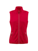 PRINTER SIDEFLIP LADY FLEECE VEST Red - Suomen Brodeeraus