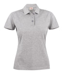 Printer Surf Lady polo pique Grey melange - Suomen Brodeeraus