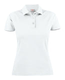 Printer Surf Lady polo pique white - Suomen Brodeeraus
