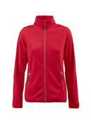 PRINTER TWOHAND LADY FLEECE JACKET Red - Suomen Brodeeraus