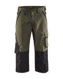 Puutarhurin piraattihousut Army green/Musta - Suomen Brodeeraus