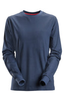 PW NAISTEN T-PAITA pitkähihainen navy - Suomen Brodeeraus