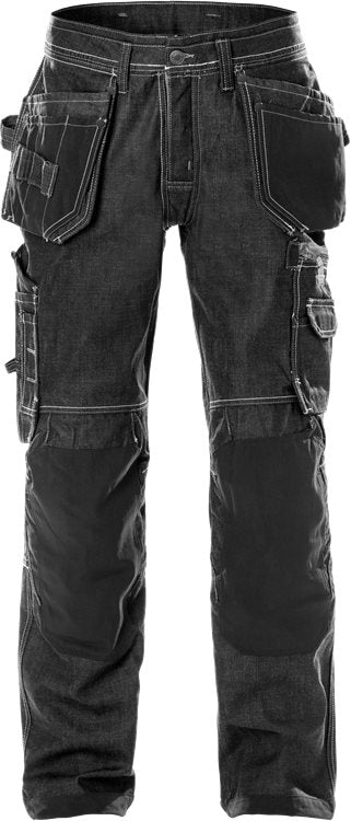 Rakentajan denim housut 229 DY Black - Suomen Brodeeraus