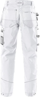 Rakentajan housut 2122 CYD White - Suomen Brodeeraus