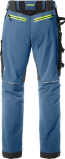 Rakentajan stretch housut 2566 STP Washed blue - Suomen Brodeeraus