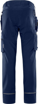 Rakentajan stretch housut 2596 LWS Navy - Suomen Brodeeraus