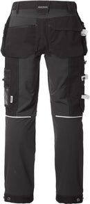Rakentajan stretch housut naisten 2533 CYD Black - Suomen Brodeeraus