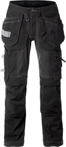 Rakentajan stretch housut naisten 2533 CYD Black - Suomen Brodeeraus