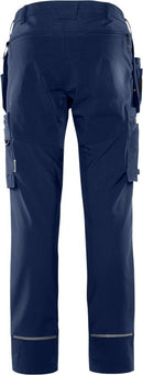 Rakentajan stretch housut naisten 2599 LWS Navy - Suomen Brodeeraus