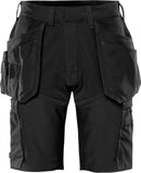 Rakentajan stretch shortsit 2598 LWS Black - Suomen Brodeeraus