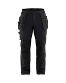 Riipputaskuhousut 4-way stretch Musta - Suomen Brodeeraus