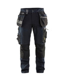 Riipputaskuhousut Stretch Tumma mariininsininen/Musta - Suomen Brodeeraus