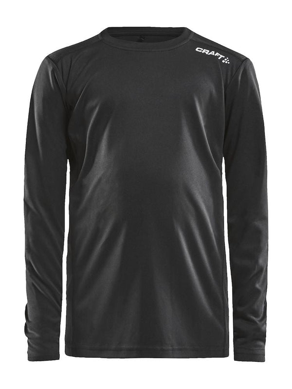 Rush LS Tee Jr Black - Suomen Brodeeraus