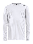 Rush LS Tee Jr White - Suomen Brodeeraus