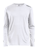 Rush LS Tee White - Suomen Brodeeraus