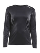 Rush LS Tee Women Black - Suomen Brodeeraus