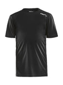 Rush SS Tee Jr Black - Suomen Brodeeraus