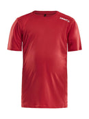 Rush SS Tee Jr Bright red - Suomen Brodeeraus
