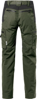 Service stretch housut naisten 2701 PLW Army Green/Black - Suomen Brodeeraus