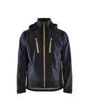 Softshelltakki Tumma mariininsininen/Keltainen - Suomen Brodeeraus