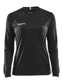 Squad Jersey Solid LS W Black - Suomen Brodeeraus