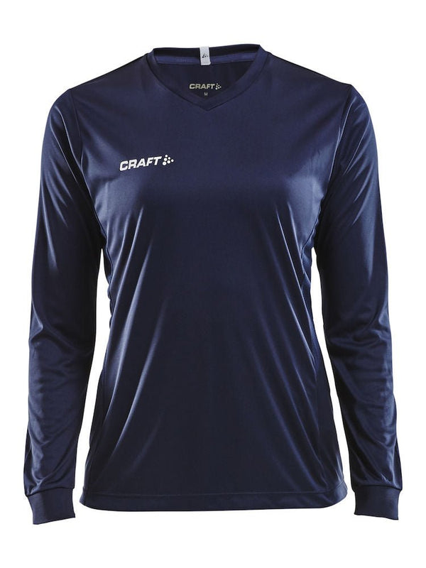 Squad Jersey Solid LS W Navy - Suomen Brodeeraus