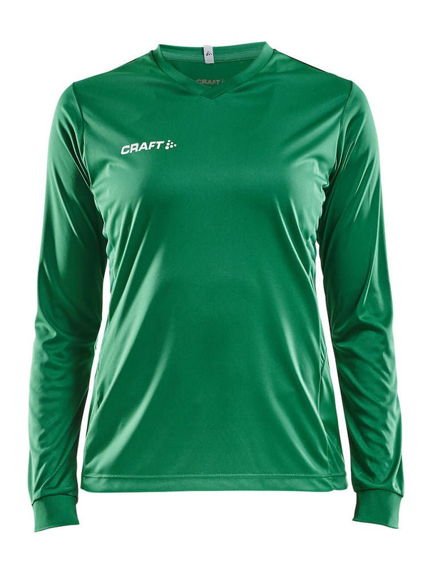 Squad Jersey Solid LS W Team green - Suomen Brodeeraus