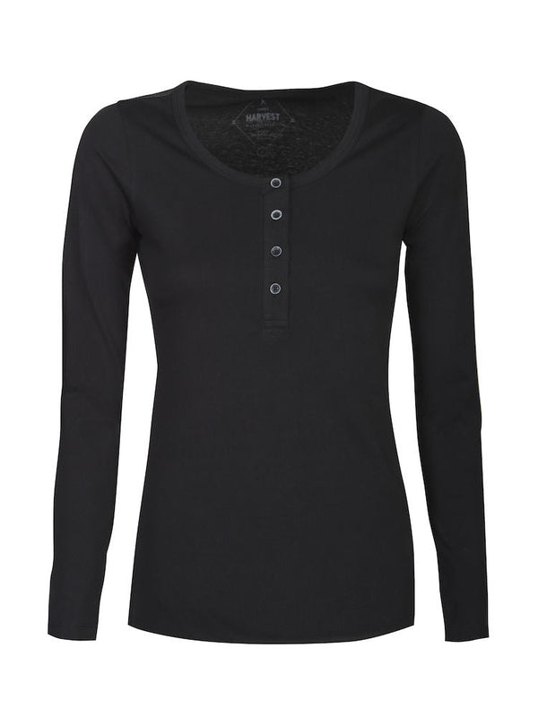 Stoneton Lady organic Slub L/S Black - Suomen Brodeeraus