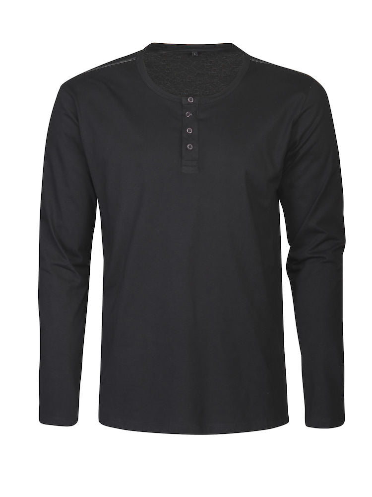 Stoneton organic Slub L/S Black - Suomen Brodeeraus