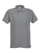Strech Premium polo Grey melange - Suomen Brodeeraus