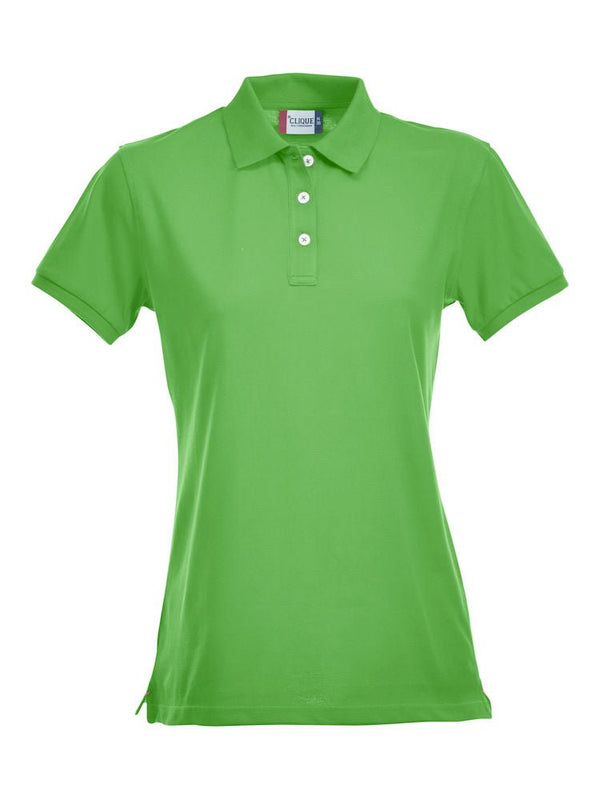 Strech Premium polo women Apple green - Suomen Brodeeraus