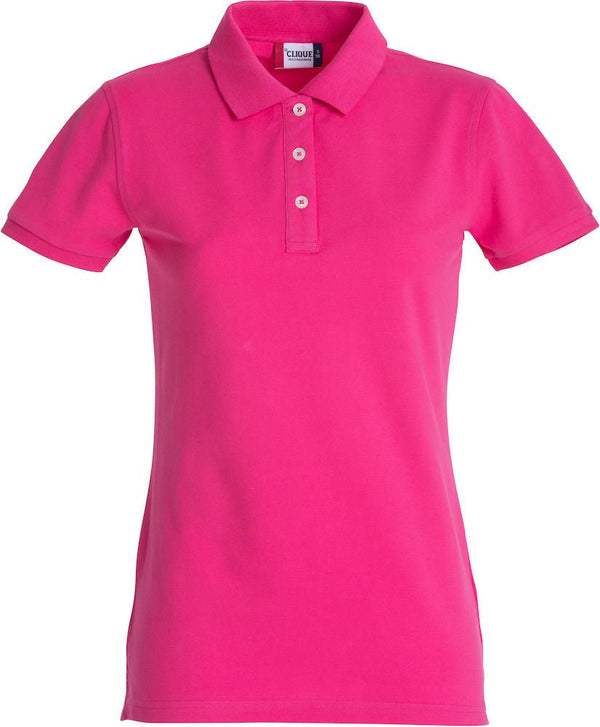 Strech Premium polo women Bright ceris - Suomen Brodeeraus