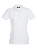 Strech Premium polo women White - Suomen Brodeeraus