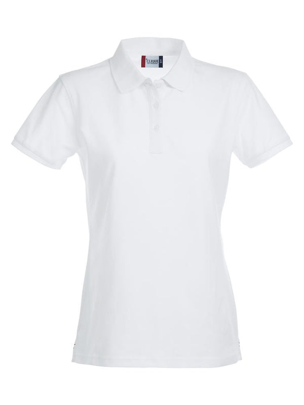 Strech Premium polo women White - Suomen Brodeeraus