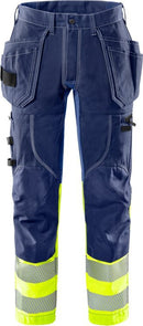 Stretch housut LK 1 2608 FASG Hi-Vis Yellow/Navy - Suomen Brodeeraus