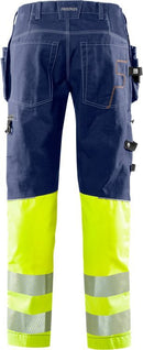 Stretch housut LK 1 2608 FASG Hi-Vis Yellow/Navy - Suomen Brodeeraus