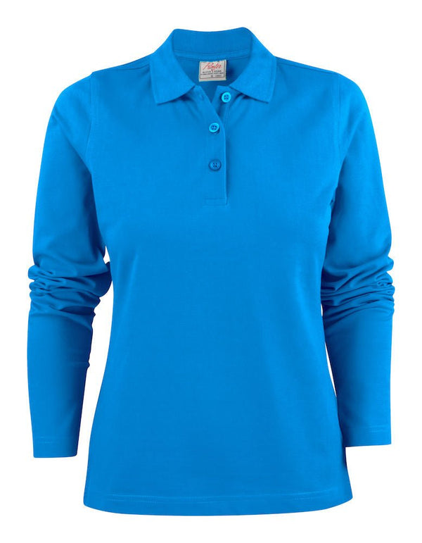 SURF L POLO PIQUE L/S Blue - Suomen Brodeeraus