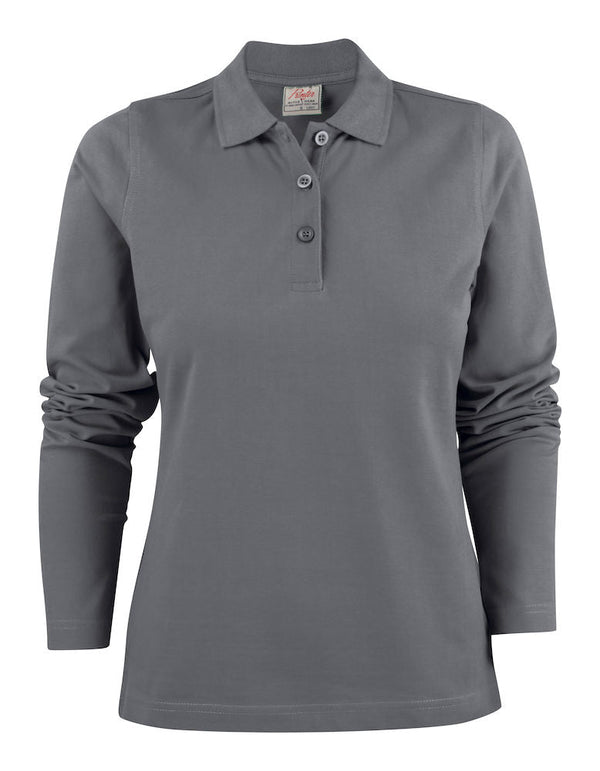 SURF L POLO PIQUE L/S Grey - Suomen Brodeeraus