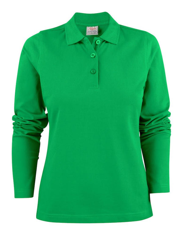 SURF L POLO PIQUE L/S Spring Green - Suomen Brodeeraus