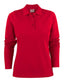 Surf lady polo pique L/S Red - Suomen Brodeeraus
