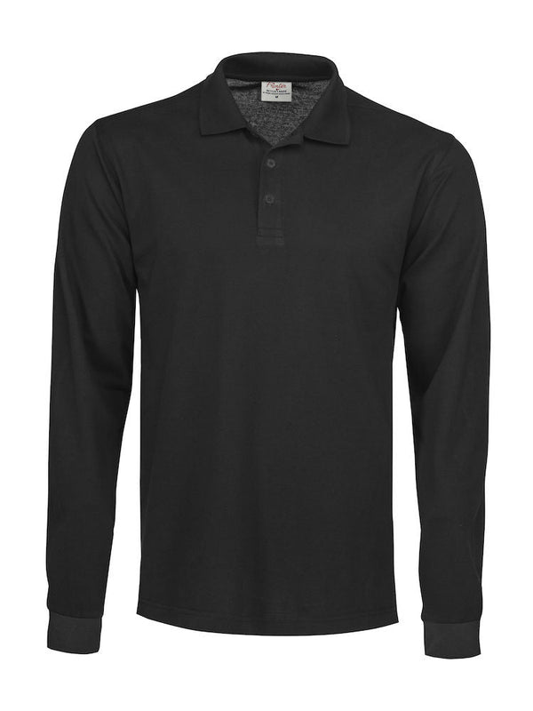 Surf RSX Polo pique L/S Black - Suomen Brodeeraus